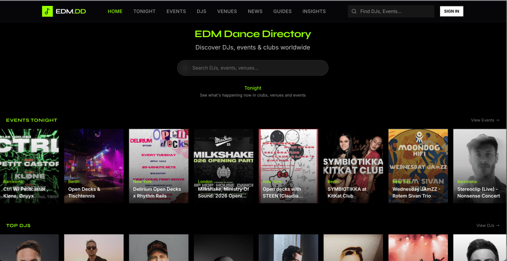 edm dance directory